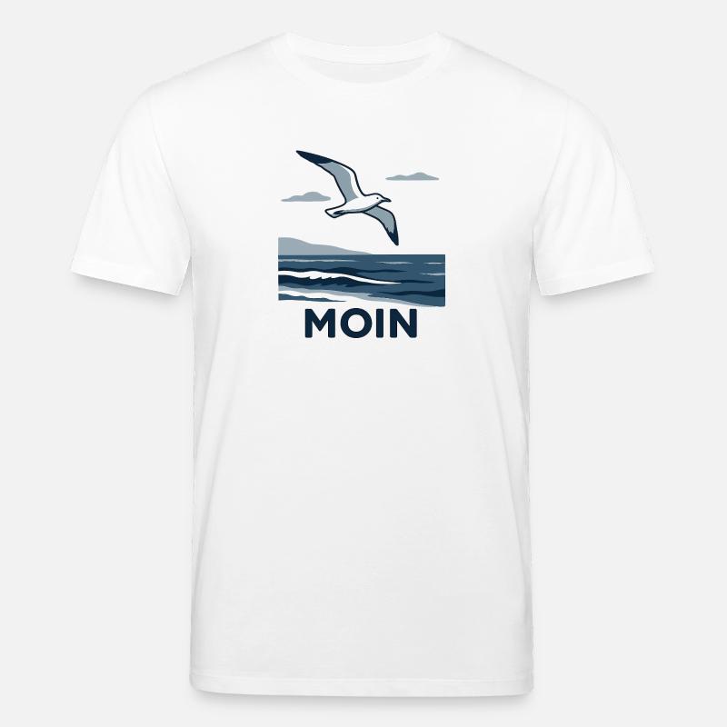 Moin Möwe - Stanley/Stella Unisex Bio-T-Shirt CREATOR  - Weiß
