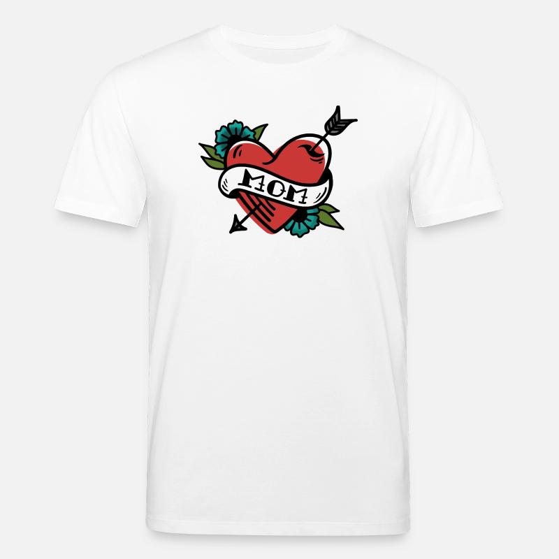 Mutterherz Banner Tattoo - Stanley/Stella Unisex Bio-T-Shirt CREATOR  - Weiß