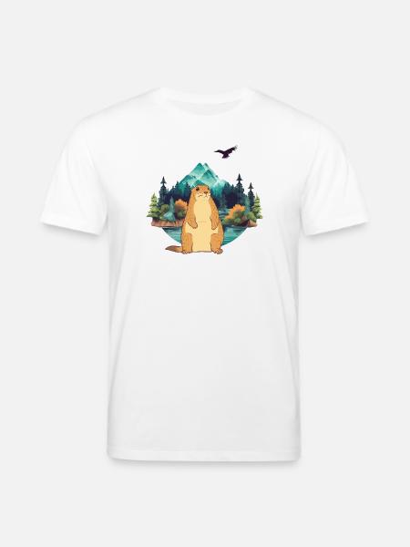 Murmeltier - Stanley/Stella Unisex Bio-T-Shirt CREATOR - Weiß