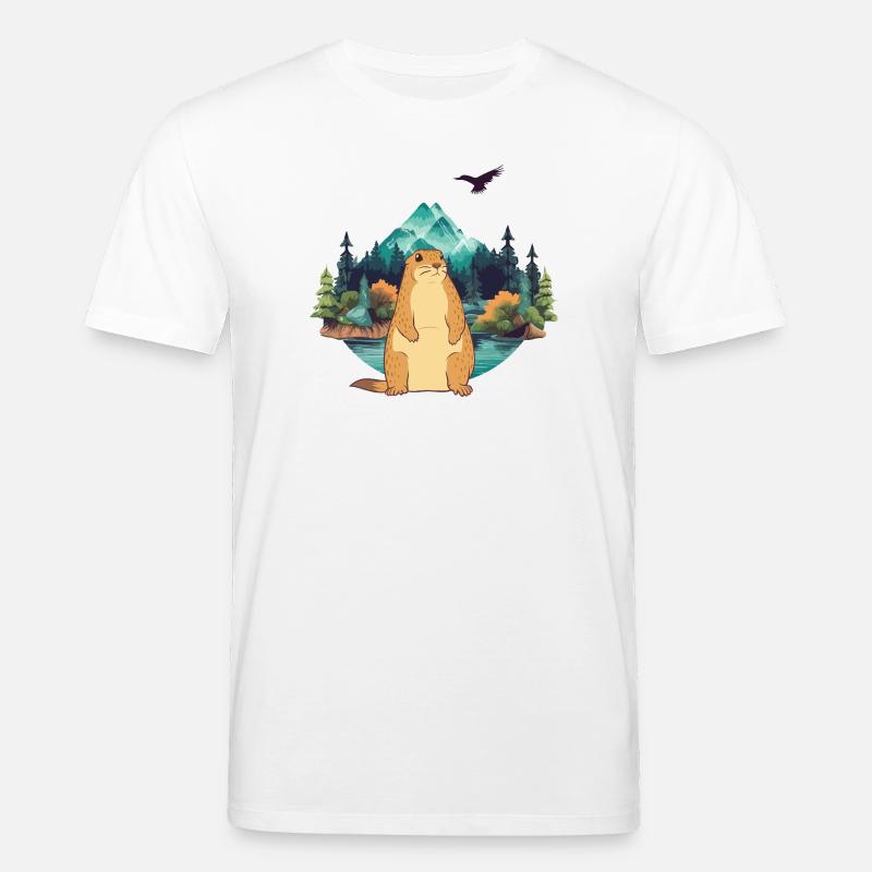 Murmeltier - Stanley/Stella Unisex Bio-T-Shirt CREATOR  - Weiß