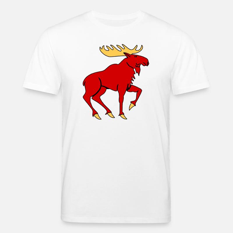 Elch mit Geweih – Mächtiges Natursymbol - Stanley/Stella Unisex Bio-T-Shirt CREATOR  - Weiß