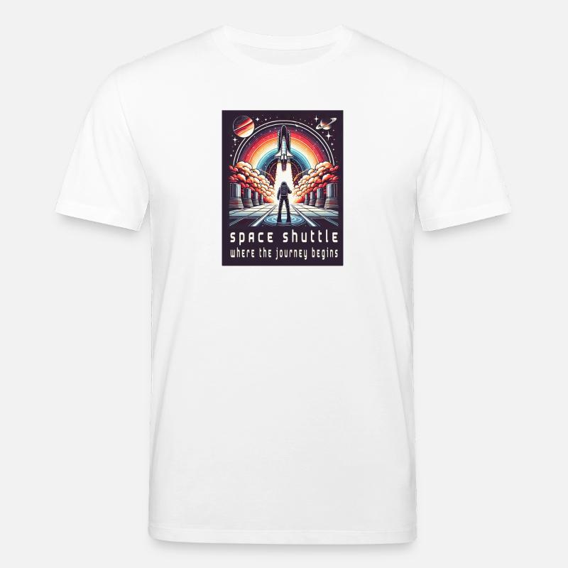 Navette spatiale - Le voyage commence - T-shirt bio CREATOR Stanley/Stella Unisexe - blanc