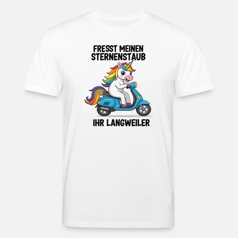 Roller-Einhorn - Stanley/Stella Unisex Bio-T-Shirt CREATOR  - Weiß