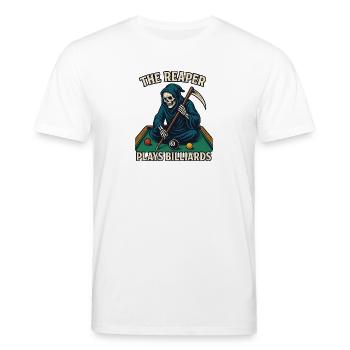 Reaper Billiard Legend - Stanley/Stella CREATOR Unisex Organic T-Shirt - white - Front - Alina (178cm) & Michal (187cm)