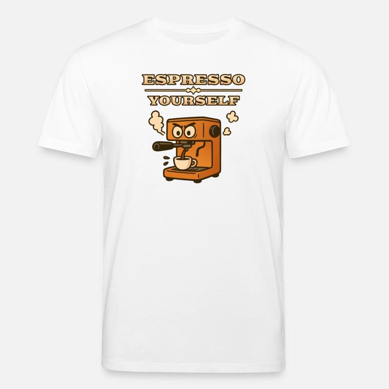 Espresso selbst - Stanley/Stella Unisex Bio-T-Shirt CREATOR  - Weiß