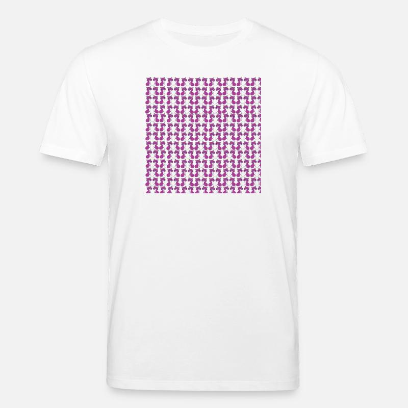 katzenmuster, langhaar katze sitzend, Samtpfote - Stanley/Stella Unisex Bio-T-Shirt CREATOR  - Weiß