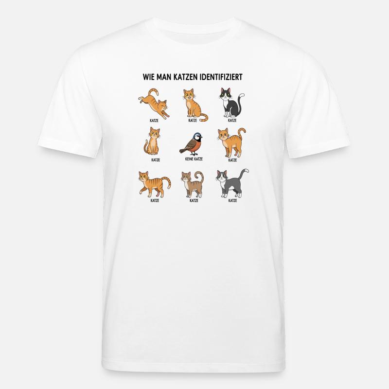 Guide d’identification des chats - T-shirt bio CREATOR Stanley/Stella Unisexe - blanc