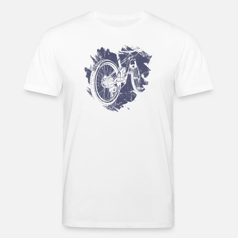 Illustration d’engrenage de vélo rétro - T-shirt bio CREATOR Stanley/Stella Unisexe - blanc