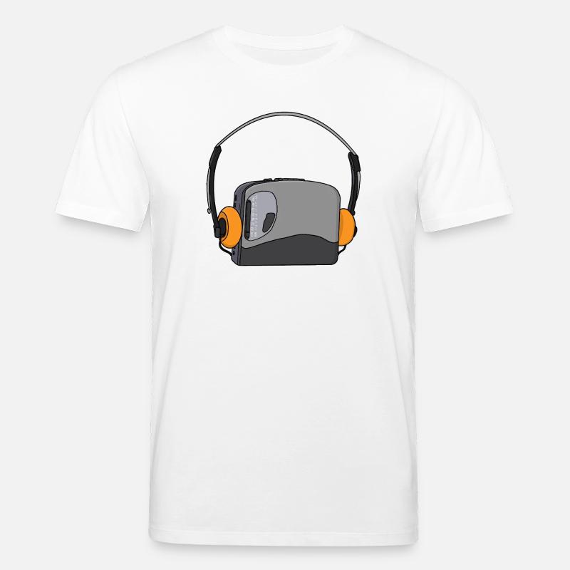 Cool Portable Cassette Audio Player - Stanley/Stella CREATOR Unisex Organic T-Shirt - white