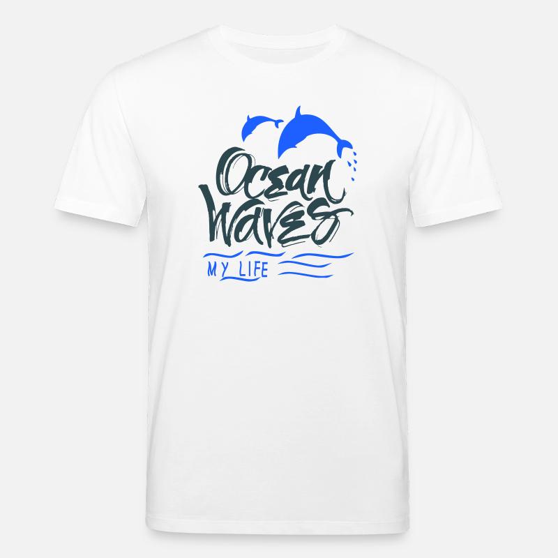 Dauphins de l’océan - T-shirt bio CREATOR Stanley/Stella Unisexe - blanc