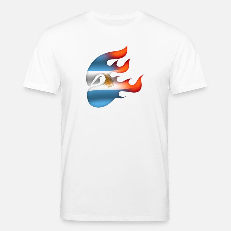 Flagge von Argentinien - Argentinien - Ninja - Stanley/Stella Unisex Bio-T-Shirt CREATOR  - Weiß