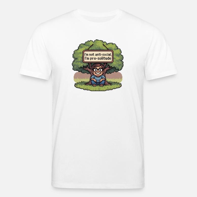 Pro Solitude Pixel Art Design - Stanley/Stella Unisex Bio-T-Shirt CREATOR  - Weiß