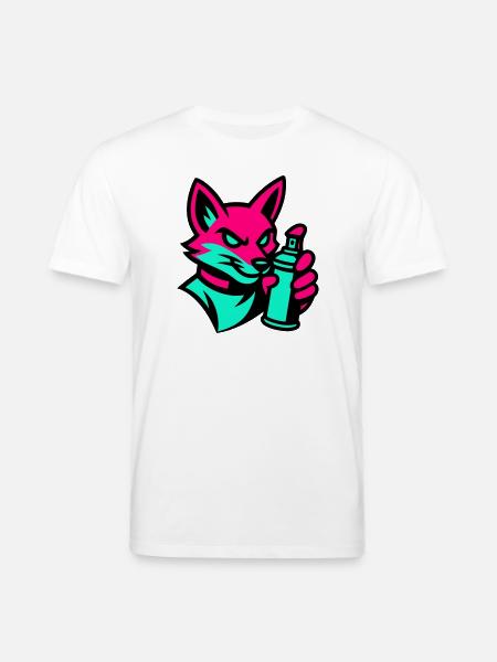 Graffiti Fox - Stanley/Stella CREATOR Unisex Organic T-Shirt - white