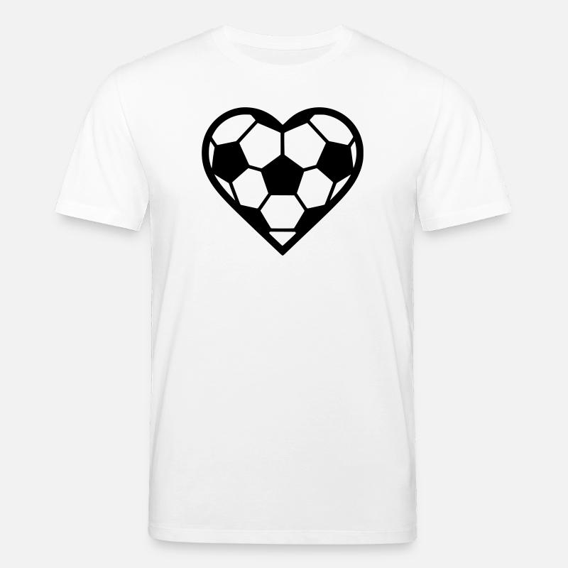 Fussball Herz schwarz - Stanley/Stella Unisex Bio-T-Shirt CREATOR  - Weiß