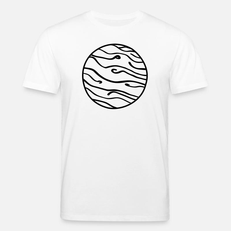 Planète Doodle de l’espace - T-shirt bio CREATOR Stanley/Stella Unisexe - blanc