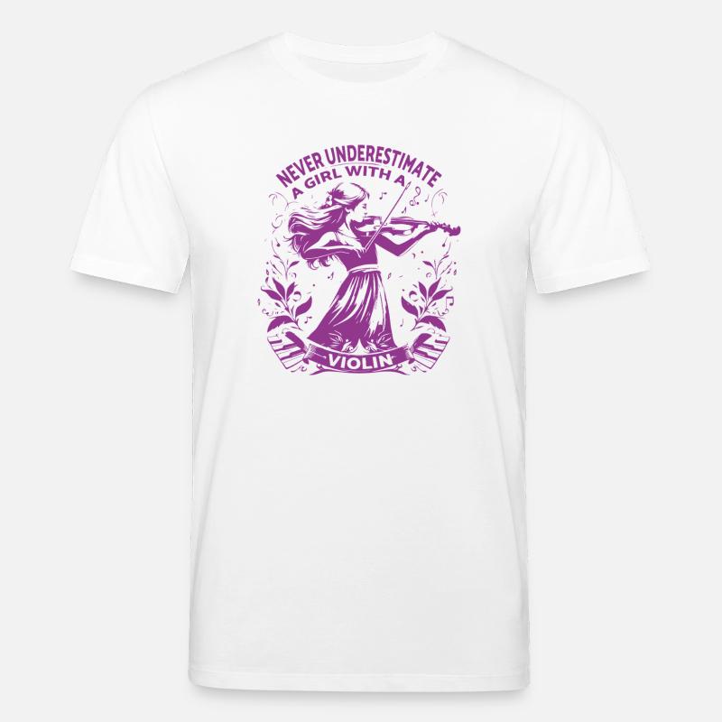 Mädchen mit Geige Inspirierendes Design - Stanley/Stella Unisex Bio-T-Shirt CREATOR  - Weiß