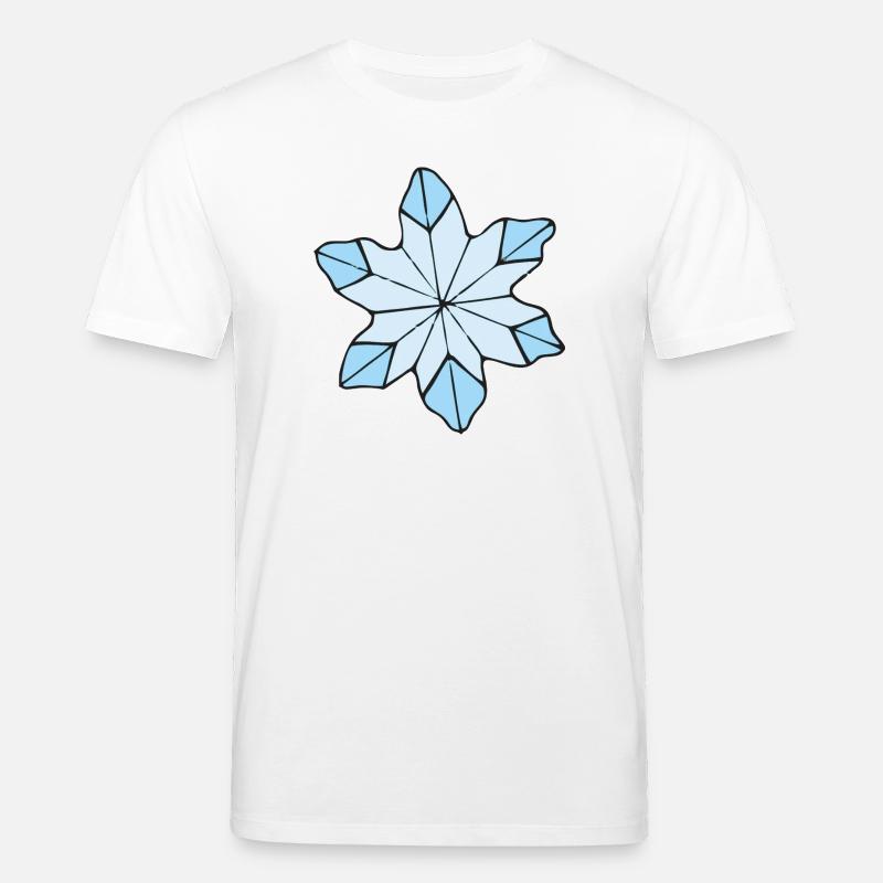 Stilvolle Blaue Eisblume design - Stanley/Stella Unisex Bio-T-Shirt CREATOR  - Weiß