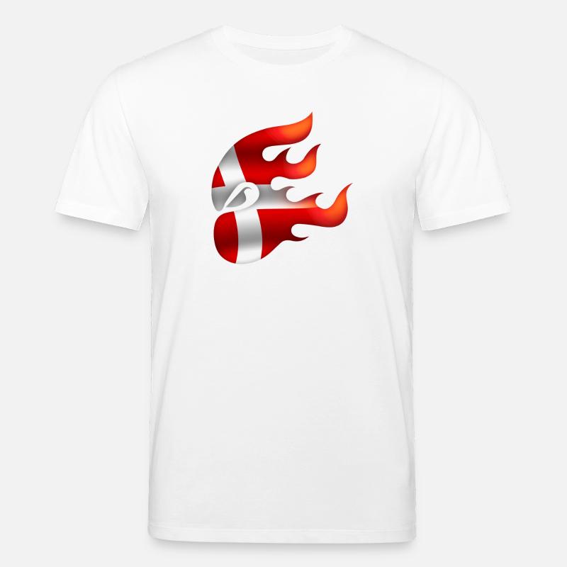 Drapeau du Danemark - Danemark - Ninja - T-shirt bio CREATOR Stanley/Stella Unisexe - blanc