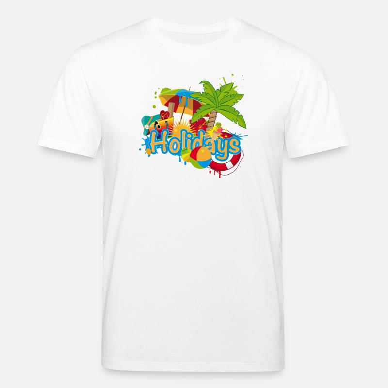Buntes Sommer Graffiti Holidays - Stanley/Stella Unisex Bio-T-Shirt CREATOR  - Weiß