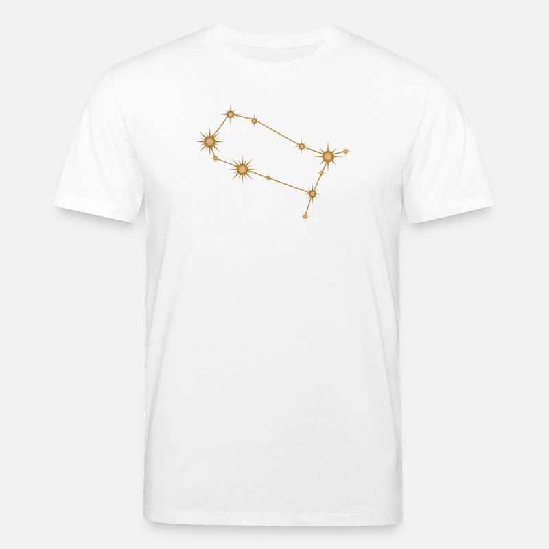 Sternbild Zwillinge Sternzeichen Sternzeichen Golden - Stanley/Stella Unisex Bio-T-Shirt CREATOR  - Weiß