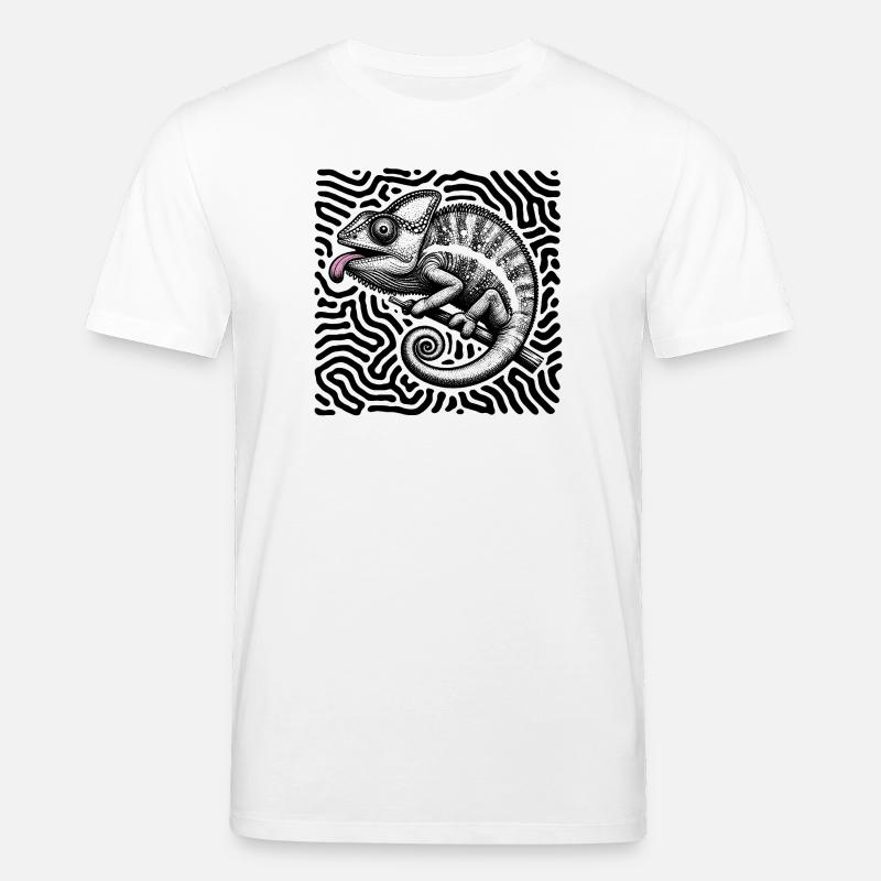 Chamäleon Psychedelisches Labyrinth Kunst - Stanley/Stella Unisex Bio-T-Shirt CREATOR  - Weiß