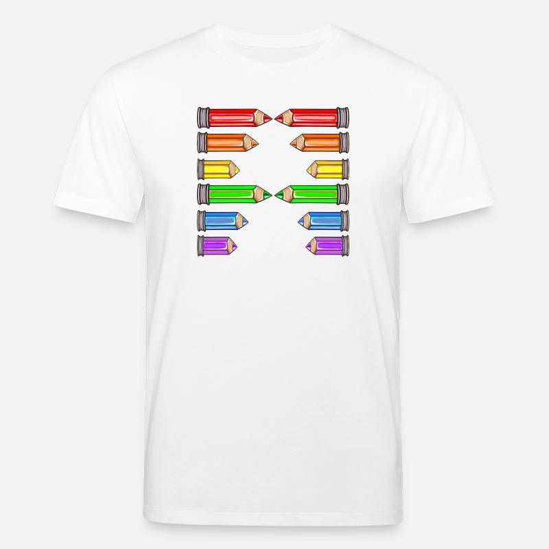 BUCHSTABE A NAME SCHULE BUNTSTIFTE - Stanley/Stella Unisex Bio-T-Shirt CREATOR  - Weiß