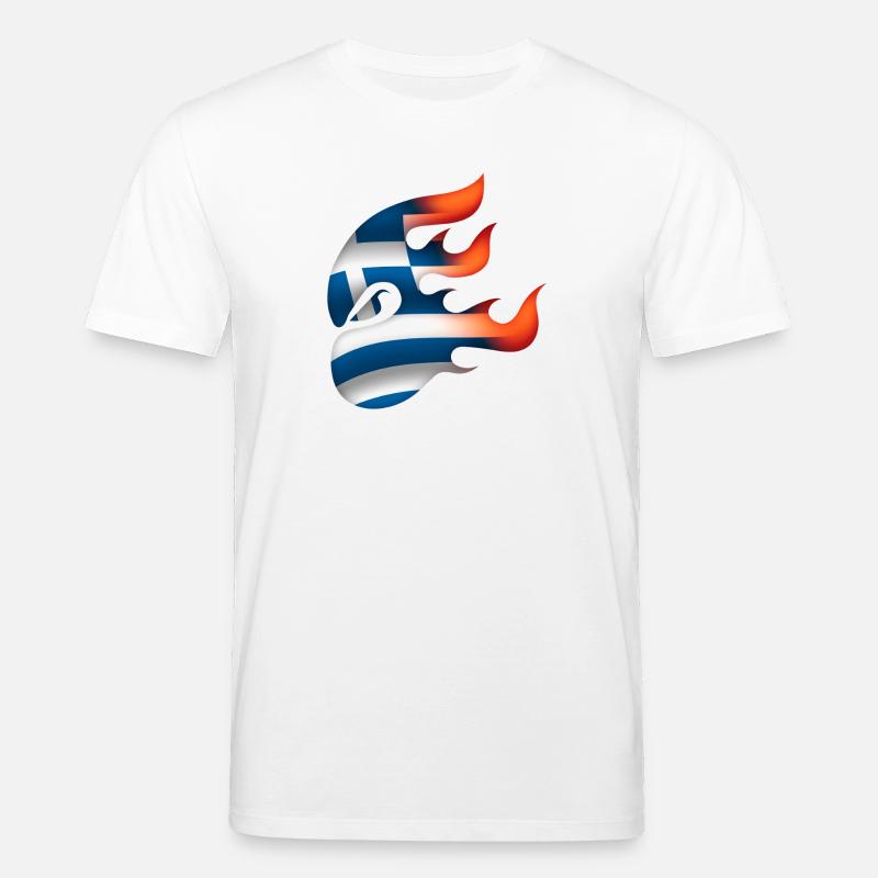 Drapeau de la Grèce - Grèce - Ninja - T-shirt bio CREATOR Stanley/Stella Unisexe - blanc