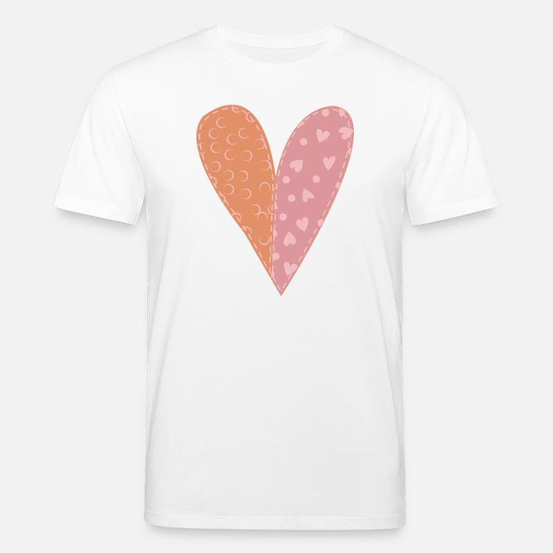 Patchwork Herz Nr. 7 - Stanley/Stella Unisex Bio-T-Shirt CREATOR  - Weiß