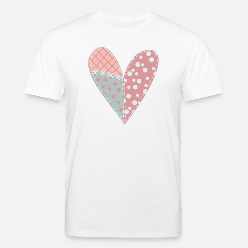 Patchwork Herz Nr. 6 - Stanley/Stella Unisex Bio-T-Shirt CREATOR  - Weiß