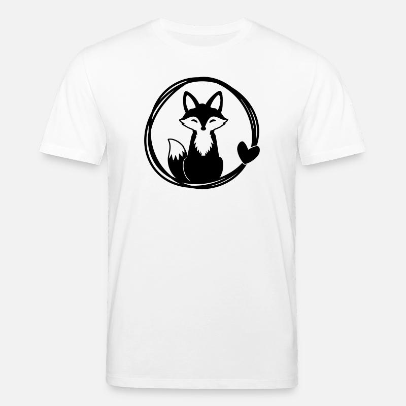 Süßer Fuchs im Herz-Kranz - Stanley/Stella Unisex Bio-T-Shirt CREATOR  - Weiß