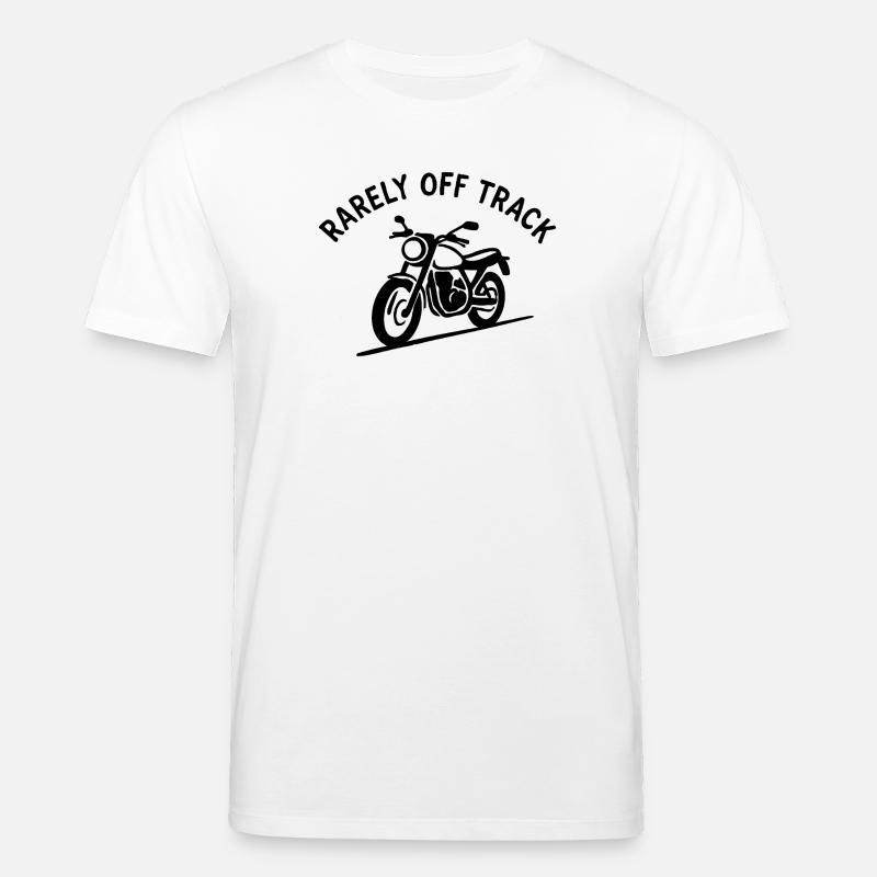 rarely off track motorcycle - Stanley/Stella Unisex Bio-T-Shirt CREATOR  - Weiß