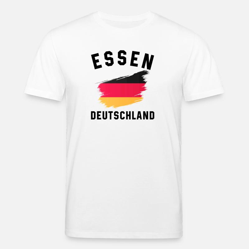 Dynamisches Aquarelldesign der Deutschen Flagge - Stanley/Stella Unisex Bio-T-Shirt CREATOR  - Weiß