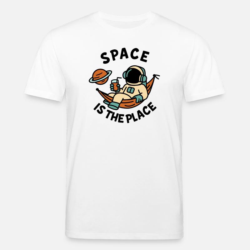 Space Explorer Astronaut Entspannendes Design - Stanley/Stella Unisex Bio-T-Shirt CREATOR  - Weiß