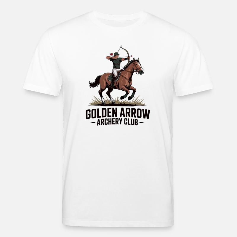 Dynamisches Bogenschützenwappen zu Pferd - Stanley/Stella Unisex Bio-T-Shirt CREATOR  - Weiß