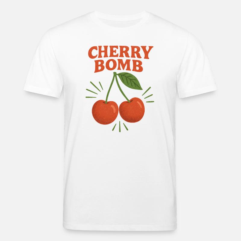 Conception graphique Cherry Bomb - T-shirt bio CREATOR Stanley/Stella Unisexe - blanc