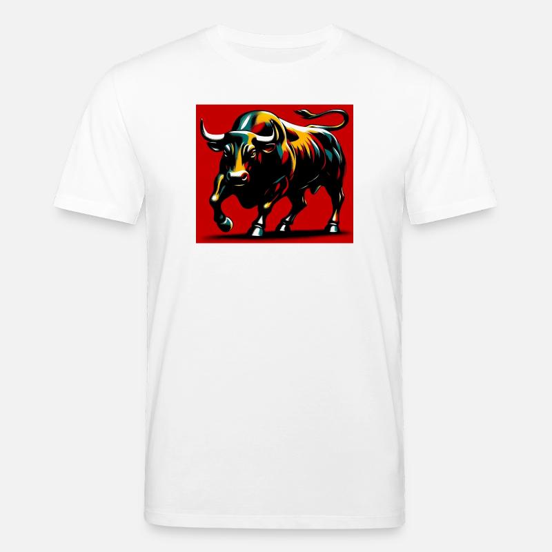 bull - Stanley/Stella CREATOR Unisex Organic T-Shirt - white