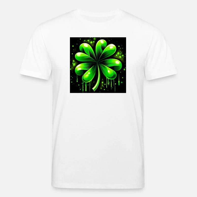 Vierblättriges Kleeblatt - Stanley/Stella Unisex Bio-T-Shirt CREATOR  - Weiß