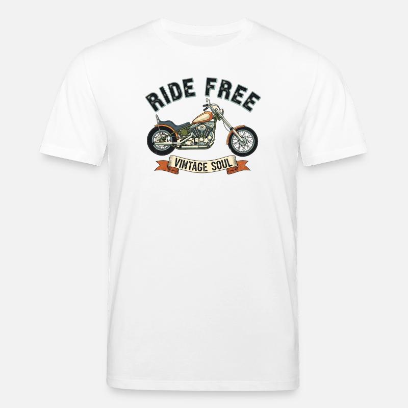 Ride free - Stanley/Stella Unisex Bio-T-Shirt CREATOR  - Weiß