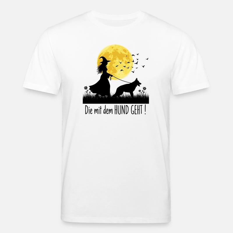 Die mit dem Schäferhund geht ! - Stanley/Stella Unisex Bio-T-Shirt CREATOR  - Weiß