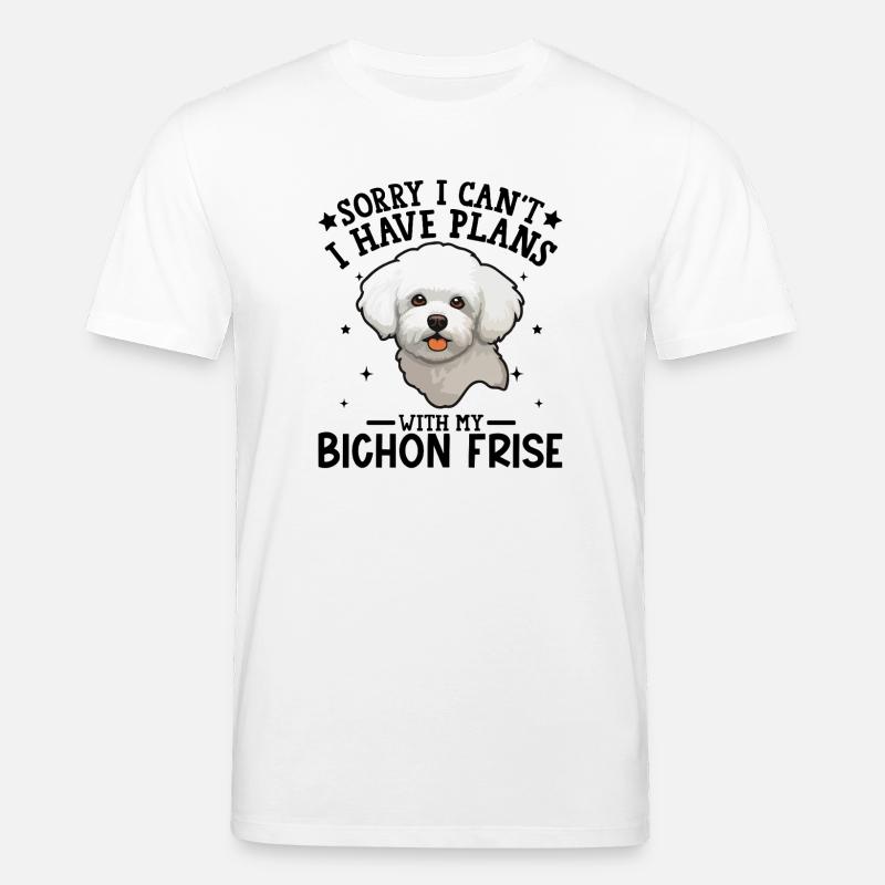 Illustration d'un caniche blanc mignon - T-shirt bio CREATOR Stanley/Stella Unisexe - blanc