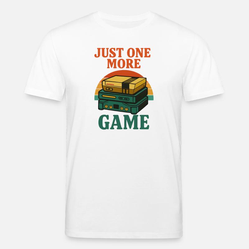 Retro gaming stack illustration - Stanley/Stella CREATOR Unisex Organic T-Shirt - white