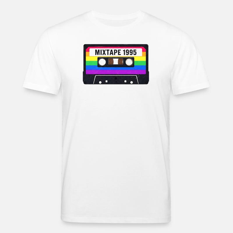 Cassette Mixtape 80s 90s Nostalgie - T-shirt bio CREATOR Stanley/Stella Unisexe - blanc