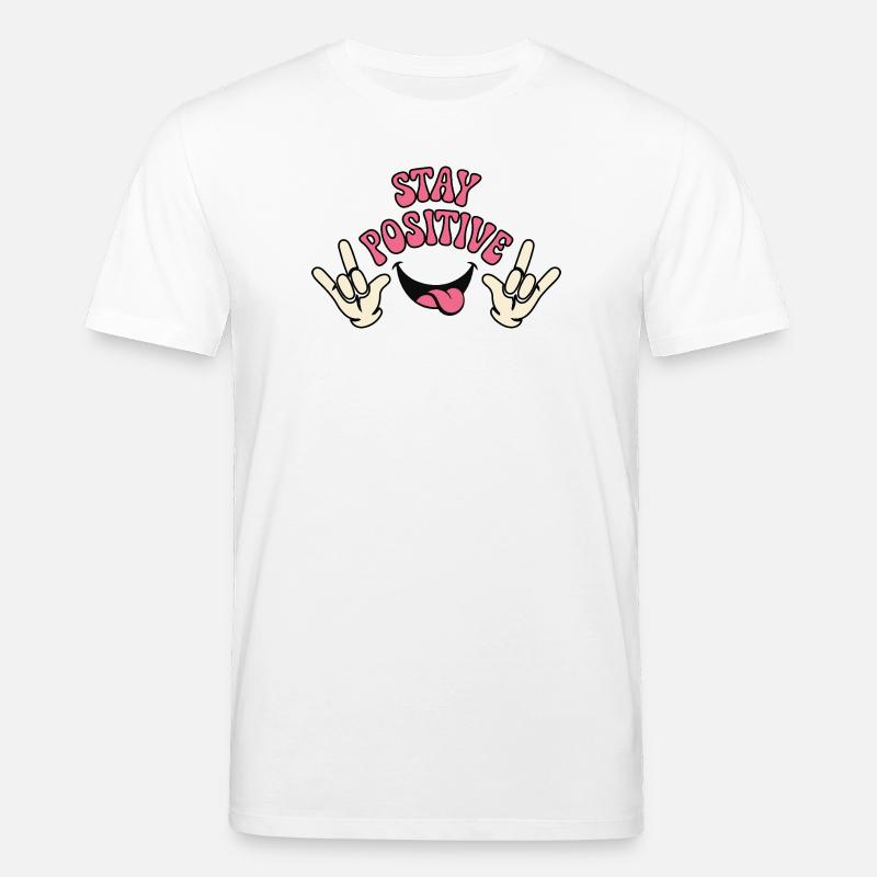 Verspieltes positives Vibes-Typografie-Design - Stanley/Stella Unisex Bio-T-Shirt CREATOR  - Weiß