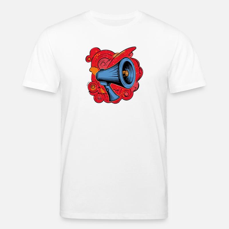 Graffiti-Lautsprecher mit vibrierenden Explosionen - Stanley/Stella Unisex Bio-T-Shirt CREATOR  - Weiß