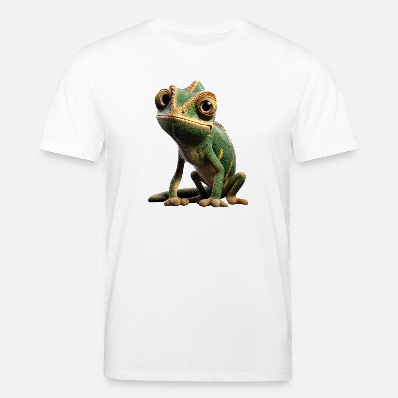 Chamäleon Echse Reptil Chameleon Leguan Eidechse - Stanley/Stella Unisex Bio-T-Shirt CREATOR  - Weiß