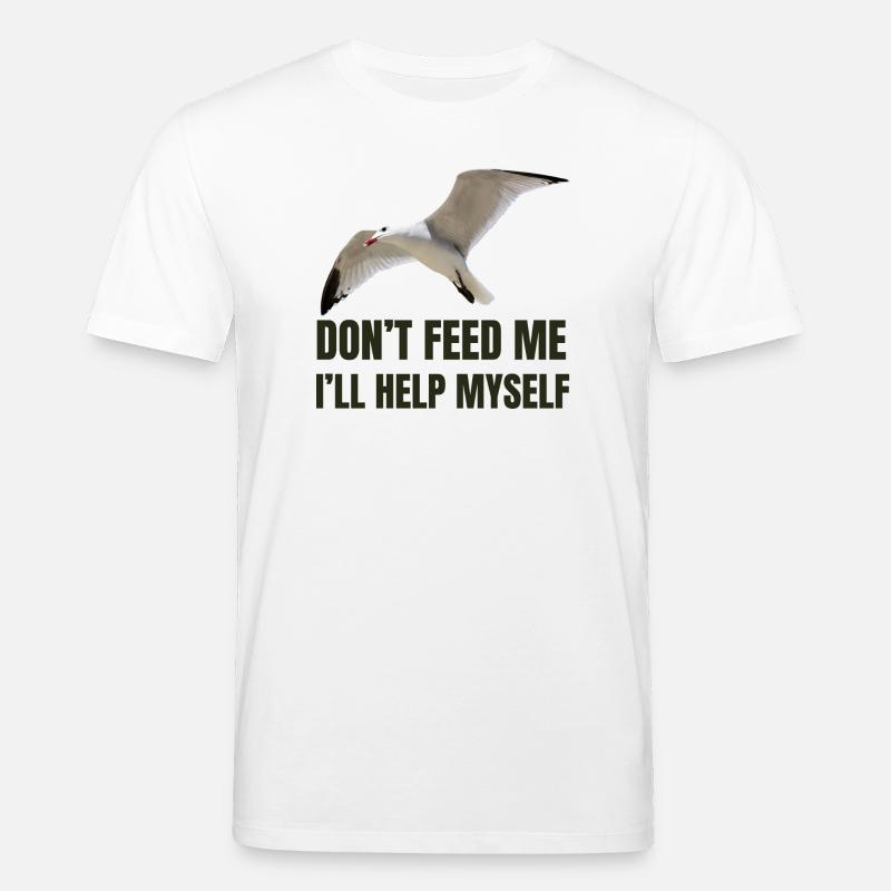 Möwe mit mutigem Statement - Stanley/Stella Unisex Bio-T-Shirt CREATOR  - Weiß