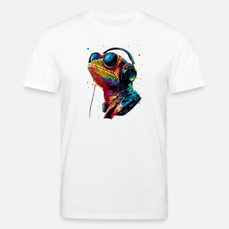 Chameleon Lizard Reptile Chameleon Iguana Lizard - Stanley/Stella CREATOR Unisex Organic T-Shirt - white