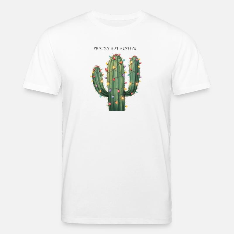 Großer Weihnachtskaktus – Prickly but Festive - Stanley/Stella Unisex Bio-T-Shirt CREATOR  - Weiß