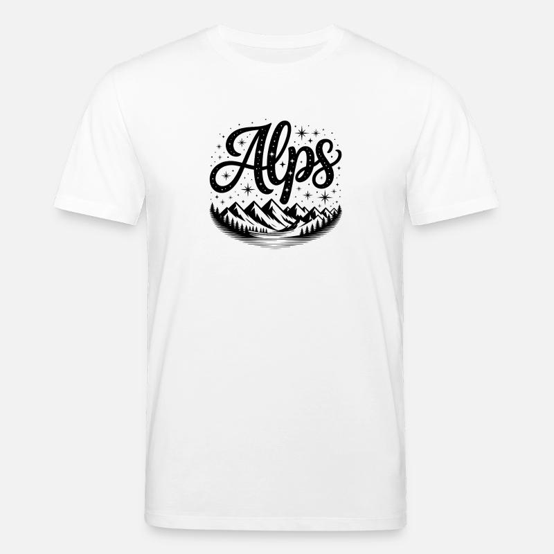 Alpes - Conception de souvenirs - T-shirt bio CREATOR Stanley/Stella Unisexe - blanc