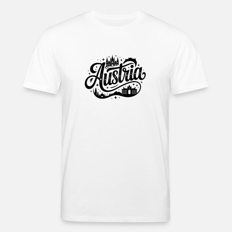 Autriche - Conception de souvenirs - T-shirt bio CREATOR Stanley/Stella Unisexe - blanc